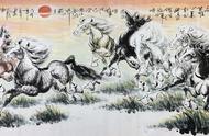 陈天祥书画新作展：国画八骏图，美不胜收的艺术瑰宝